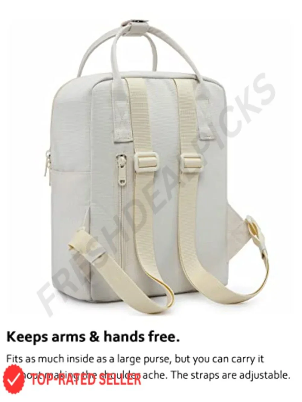 Mini Backpack Purse - Polyester, Water Resistant, 10 Pockets, Adjustable Straps